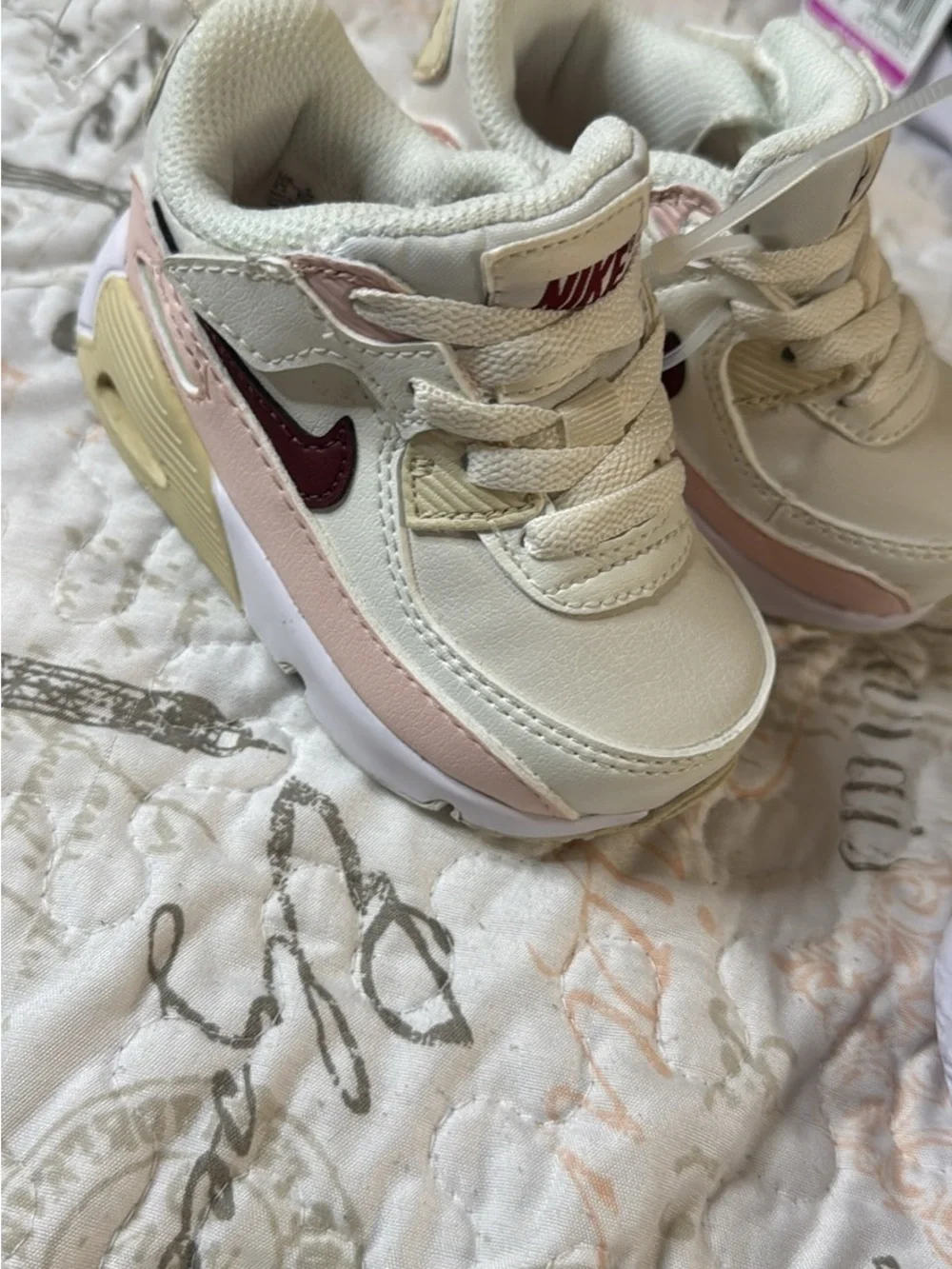 Nike Kids Cream, Pink & Burgundy Sneaker